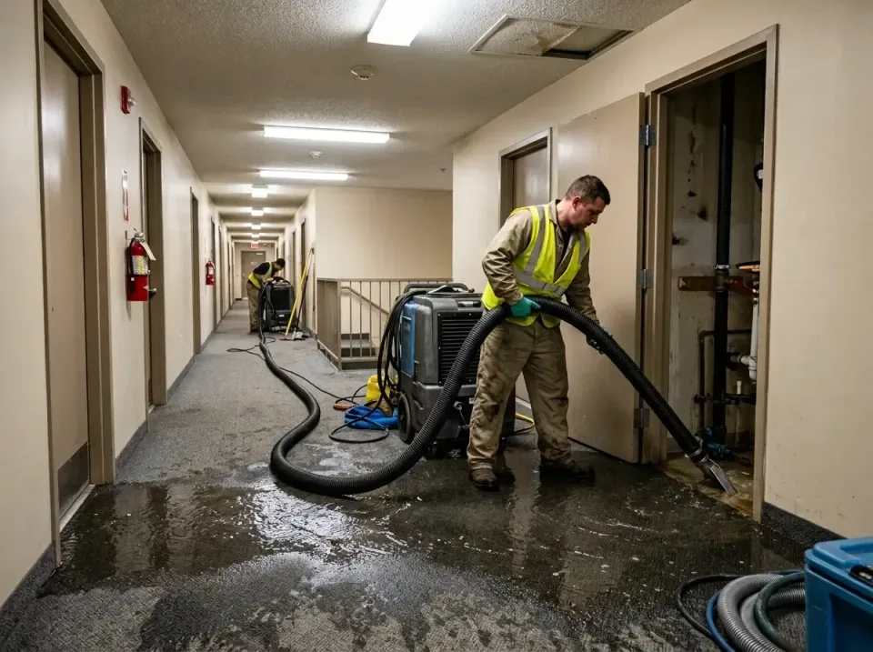 multi-unit-apartment-hallway-f-005 — frequently asked questions, Emergency Burst Pipe Water Extraction & Removal in Cherryva…